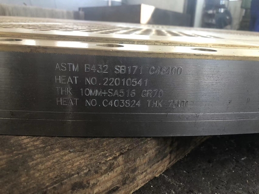 مبدل حرارتی ورق لوله برنجی ASTMC46400 12 میلی متری منفجر شدن ورق لوله باند صفحه مبدل حرارتی
