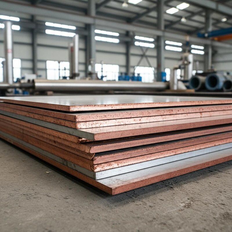 ۵۰۸۶ فلز پوشش داده شده فلز پوشش داده شده فلز پوشش داده شده ضخامت ۲ تا ۱۲ میلی متر مناسب برای صنعت شیمیایی و دریایی